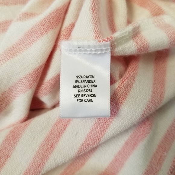 DRESS BARN Sunday Red Ivory Striped Dress Size M - Picture 8 of 8